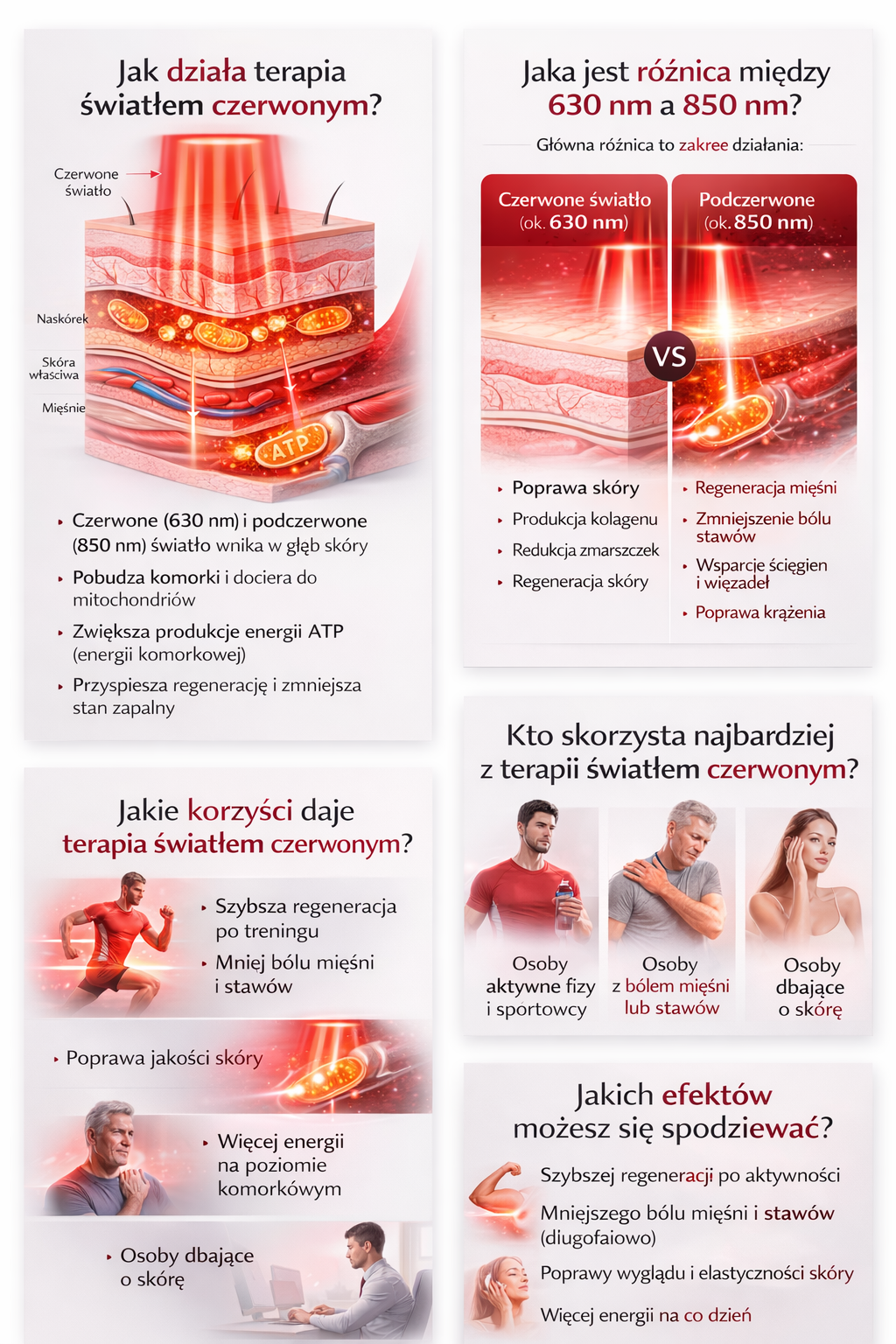 Szybsza regeneracja mięśni – terapia światłem czerwonym